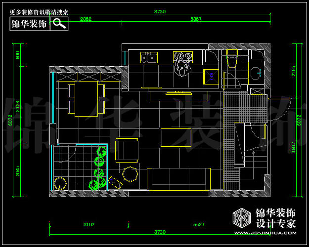 德盈國際廣場(chǎng)C2戶型65平米 戶型