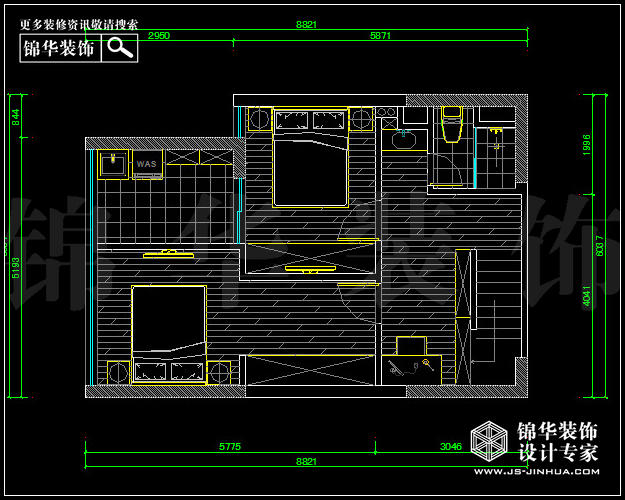 德盈國際廣場(chǎng)C2戶型65平米 戶型
